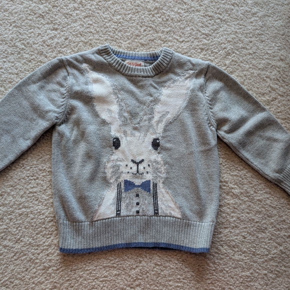 Gray Sweater with Rabbit Design - Picture 1 of 3